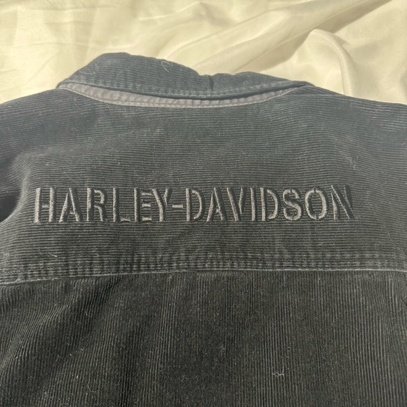 Harley Davidson  Corduroy Button Down Shirt Black XL - Picture 3 of 11